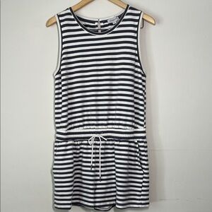 Evereve Women’s Striped Shorts Romper Grey/White L